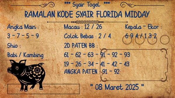 Prediksi Florida Midday