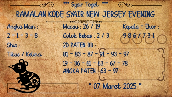 Prediksi New Jersey Evening