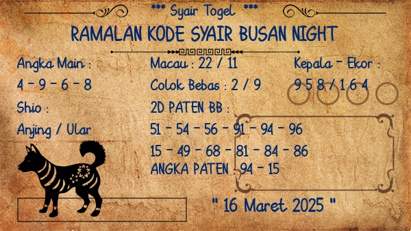 Prediksi Busan Night