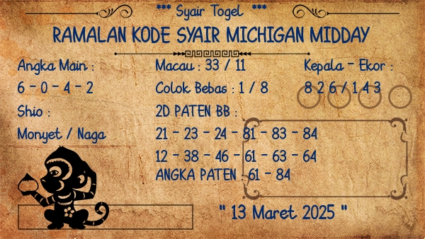 Prediksi Michigan Midday
