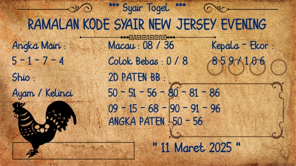 Prediksi New Jersey Evening