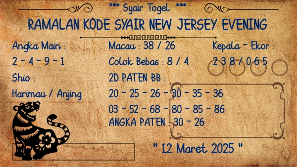 Prediksi New Jersey Evening