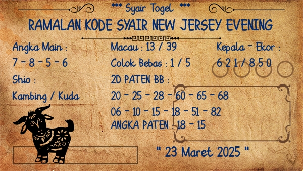 Prediksi New Jersey Evening