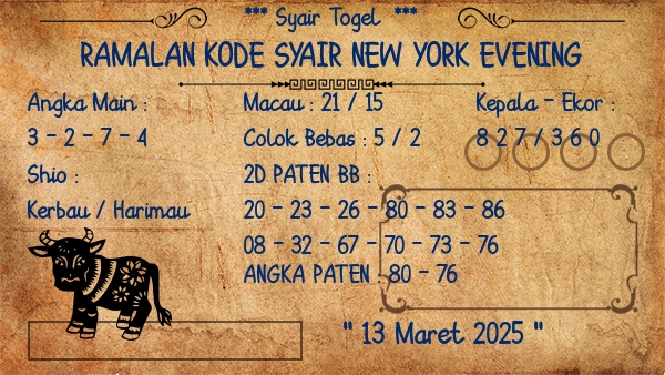 Prediksi New York Evening