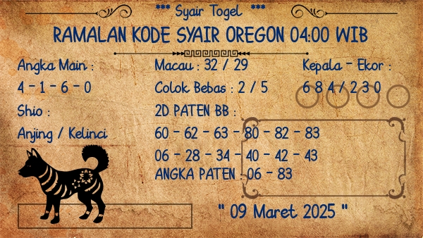 Prediksi Oregon 04:00 WIB