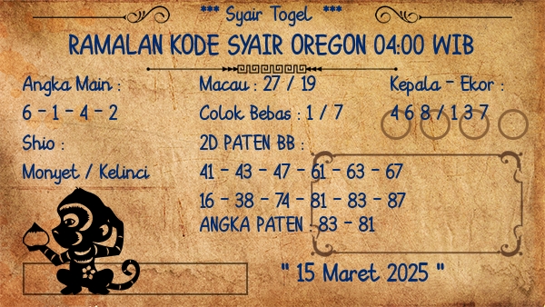 Prediksi Oregon 04:00 WIB