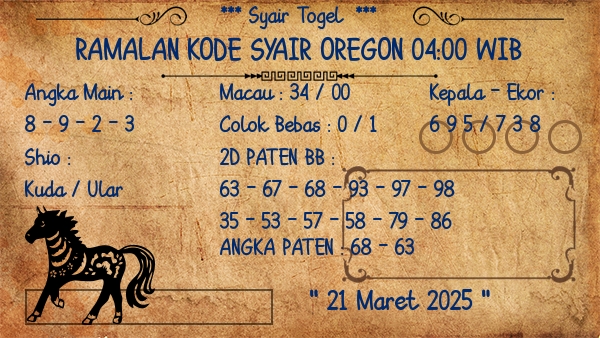 Prediksi Oregon 04:00 WIB