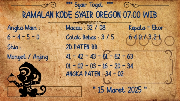 Prediksi Oregon 07:00 WIB