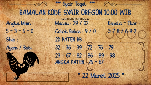 Prediksi Oregon 10:00 WIB