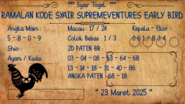 Prediksi Supremeventures Early Bird