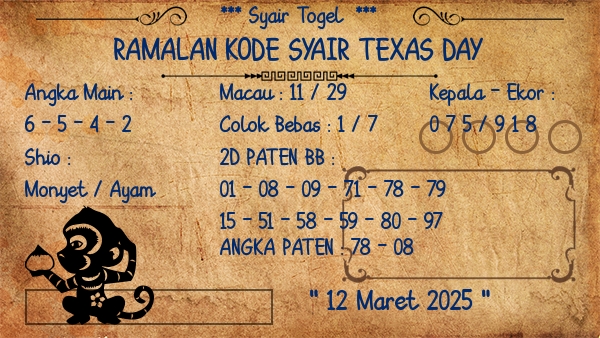 Prediksi Texas Day