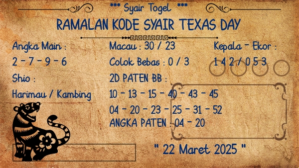 Prediksi Texas Day