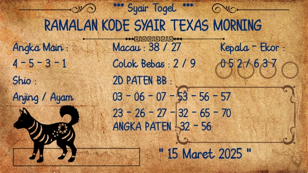 Prediksi Texas Morning