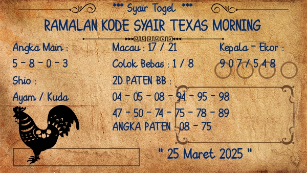 Prediksi Texas Morning
