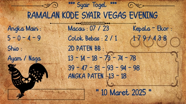 Prediksi Vegas Evening