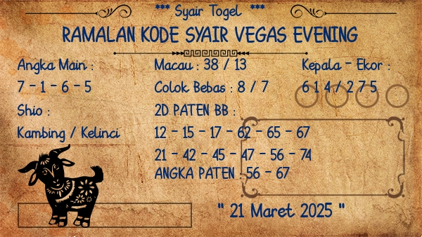 Prediksi Vegas Evening
