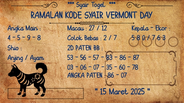 Prediksi Vermont Day