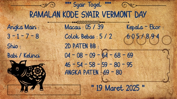 Prediksi Vermont Day